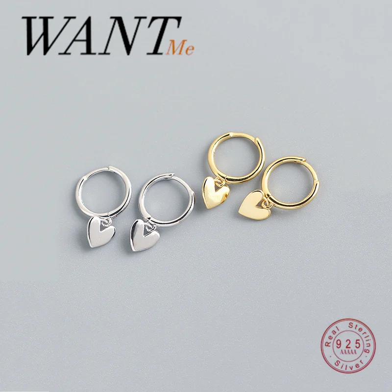 WANTME настоящие серьги гвоздики из серебра 925 пробы в минималистическом стиле для женщин Подростков Ювелирные