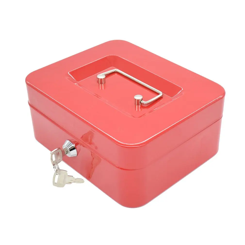 Мини может быть сложен плоский вы можете носить его везде легко мини кассовый ящик красный черный с замком кассовый ящик