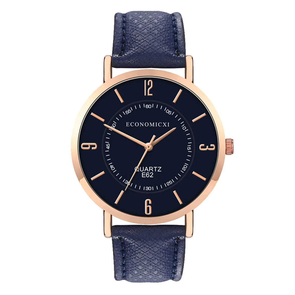 B Reloj mujer модные часы для женщин женские часы с кожаным ремешком Кварцевые аналоговые круглые наручные часы женские часы - Цвет: B
