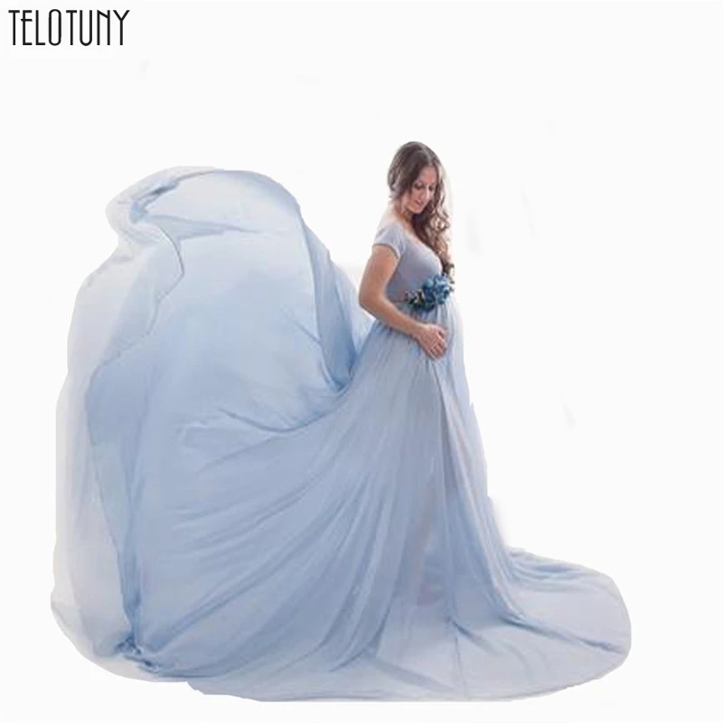 Telotuny платья для беременных для фотосессии платье для беременных Vestidos платье для беременных Vestido Embarazada без рукавов однотонное