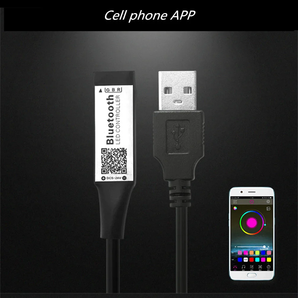 5 В USB светодиодный RGB Wifi контроллер 4pin Bluebooth питание для ТВ задний светильник
