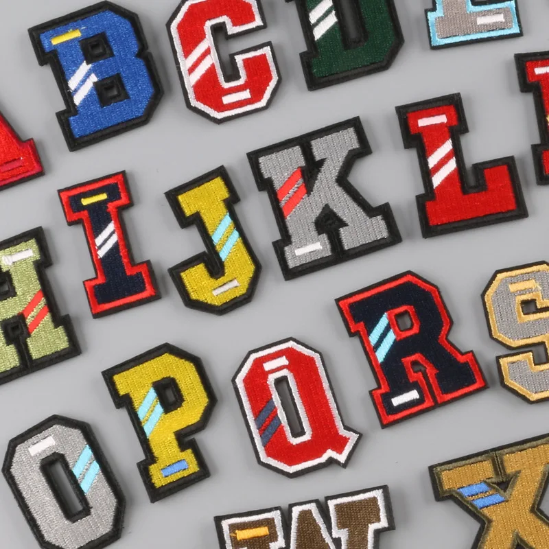 Pack De 52 Lettres Thermocollantes Brodées A à Z - Patchs Alphabet Pour Personnaliser Vêtements Et Accessoires DIY - 5