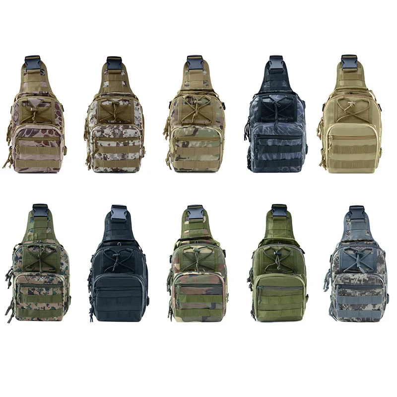 New Outdoor Shoulder Chest Military Backpack Camping Travel Hiking Trekking Bag 10 Colors Waterproof Crossbody Molle Sports Bags