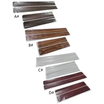 

4Pcs/Set Car Door Threshold Stickers Wood Grain Car Sticker Door Sills Protector Decals Accessories