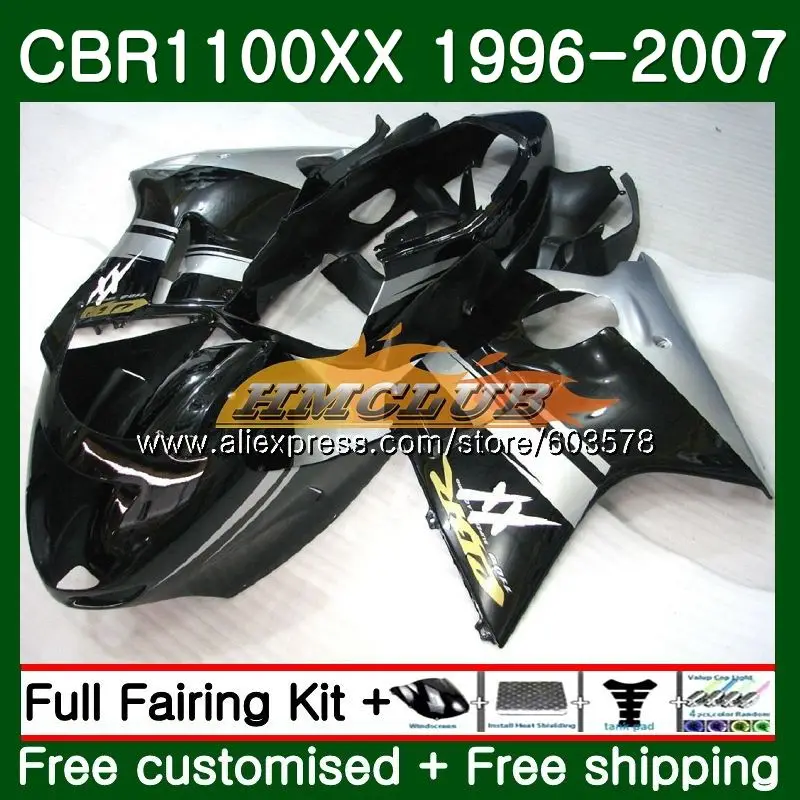 Дрозда для HONDA CBR1100XX 96 97 98 99 00 01 85CL. 71 глянцевый черный CBR1100 XX 1996 2007 CBR 1100XX 02 03 04 05 06 07 обтекатели - Цвет: No. 1