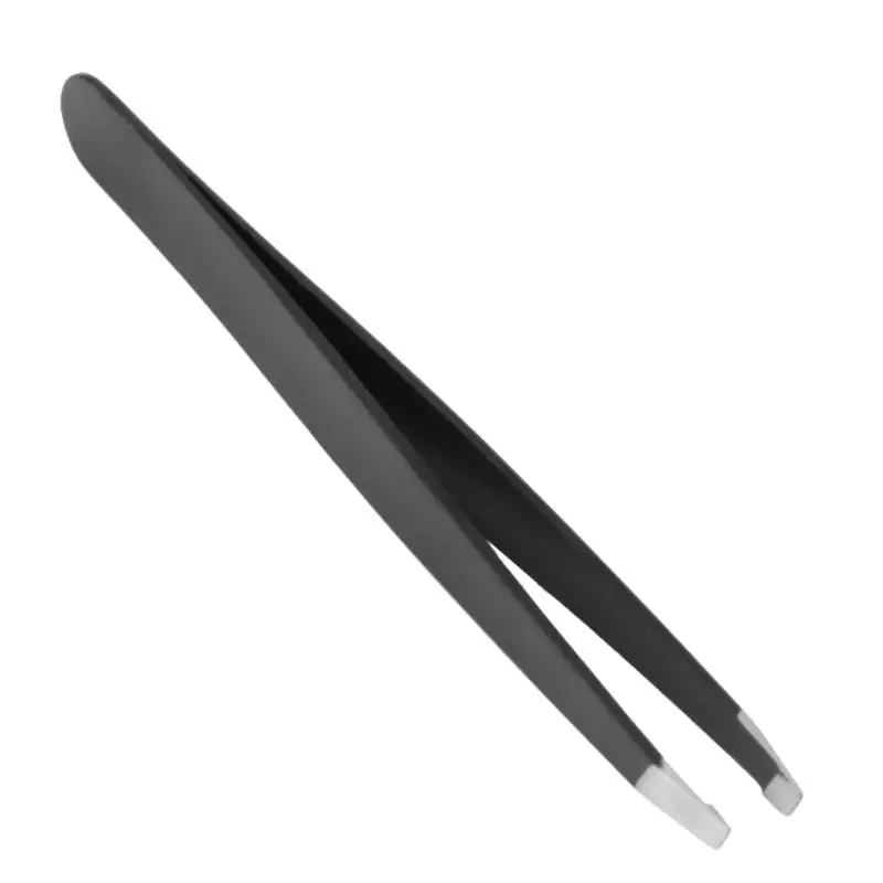 1 шт./2 шт. бровей нержавеющая сталь tweezers удаление волос для лица Триммер для бровей зажим для ресниц косметический инструмент для макияжа - Цвет: Black-1pcs