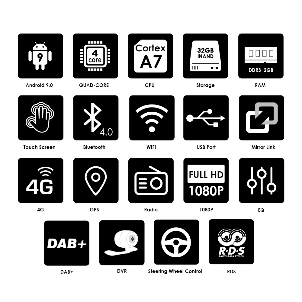 2G+ 3 2G Android 9,0 DSP автомобильный Радио Мультимедиа Видео плеер навигация gps для ford focus 2 3 Mk2/Mk3 хэтчбек 2 din DVD