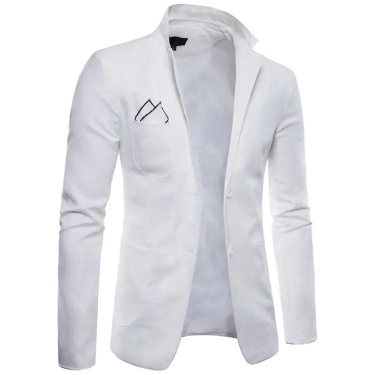 

Men's Suit Men's Slim Suit Casual Blazers Man 's Linen White