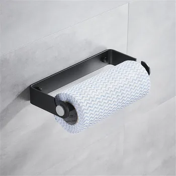 

Kitchen Roll Paper Holder Towel Storage Rack Tissue Hanger Cabinet Hanging Shelf Bathroom Toilet Paper Holder Bathroom Hardware