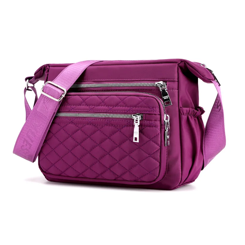 Fashion Lightweight Quilted Trend Spiraea Shoulder Bag Waterproof Nylon Cloth Shoulder Bag Women