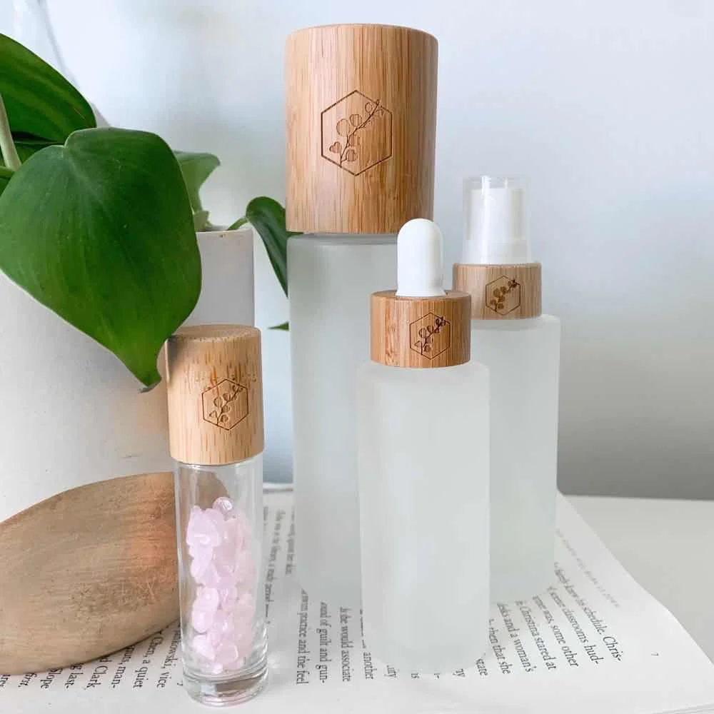 

Customized engraving logo sample 30ml 120ml 100ml Biodegradable Wooden Cream Bottles Natural Luxury Bamboo Cosmetic Packaging