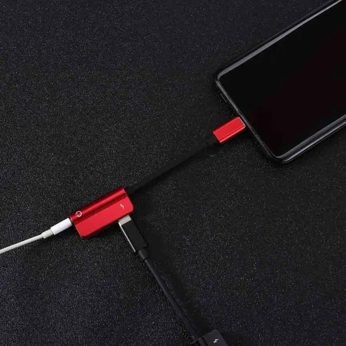 USB C аудио кабель 2 в 1 type-C до 3,5 мм разъем для наушников адаптер приемник аудио сплиттер для Xiaomi 8 GV99