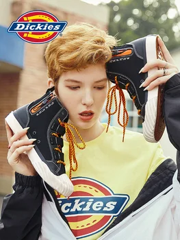

Original Dickies Woman High Top Fashion Sneakers Spring New Stylish Girls Shoes Vulcanized Lace Up Canvas Shoes Noctilucence