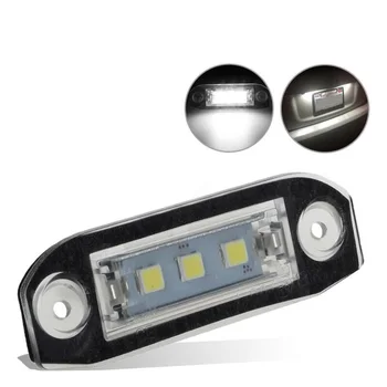 

2pcs License Number Plate Light White LED Lamp 12V DC 6000-6500K Durable