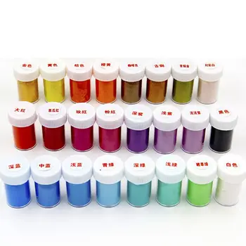 

24 Pcs/set Pearlescent Powder Mica Glitter Sliam DIY Crafts Making Epoxy Pigment Toning Dye Accessories