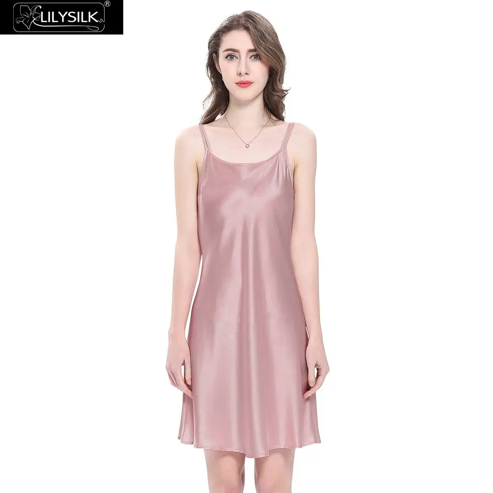 Ночная сорочка LilySilk 100 шелковая для девушек и женщин ночная рубашка женское мини