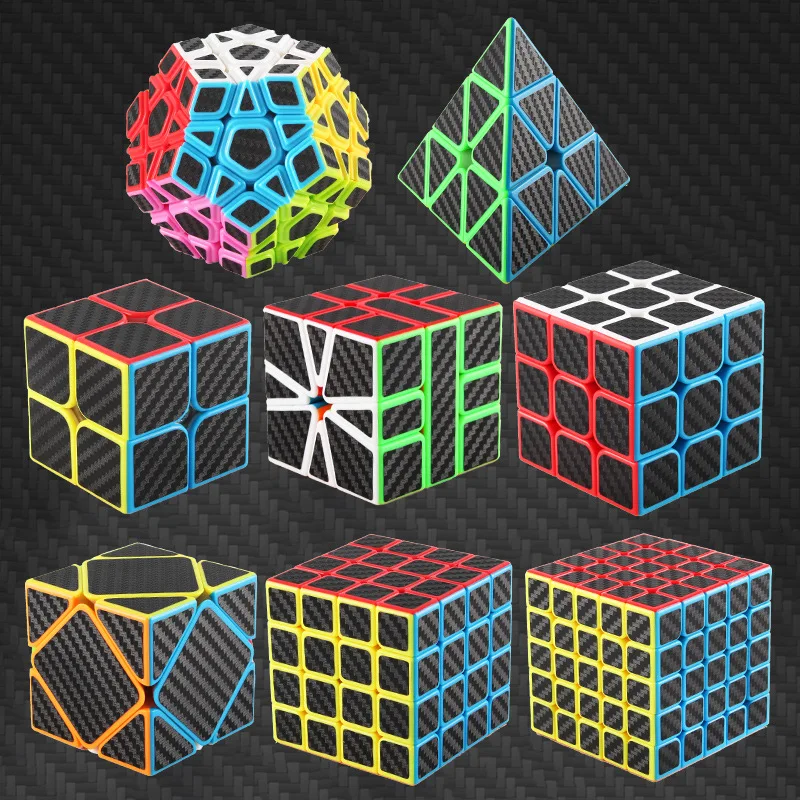 3x3x3Carbon Fiber Professional Magicco Cube скоростные кубики Головоломки Neo Cubo Magico Sticker взрослые