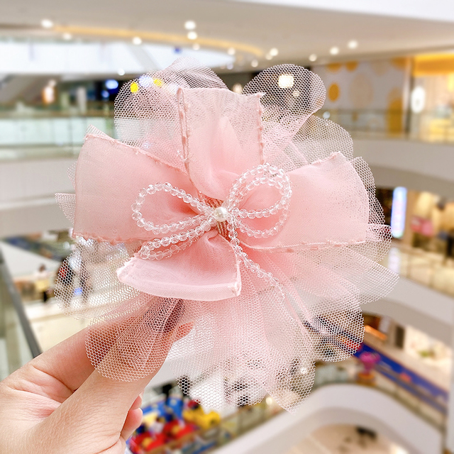 Cute Colors Lace Shiny Rhinestone Crown Ornament Hair Clips Girls Lovely Alloy Sweet Hairpins Kids Hair Accessories