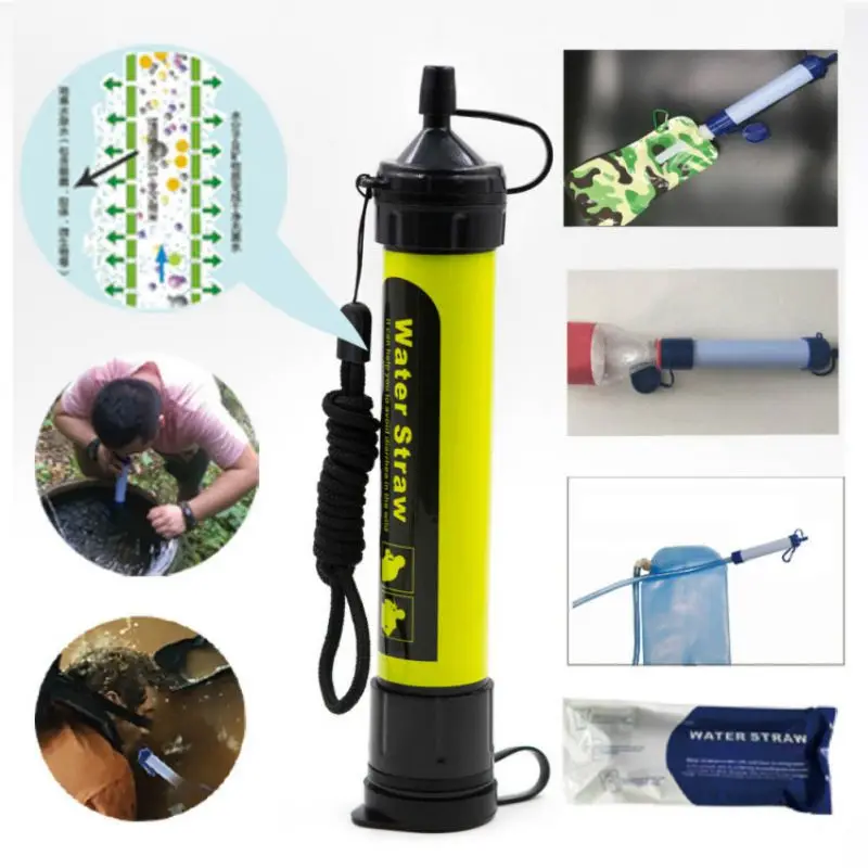 Профессиональный фильтр для воды очиститель воды соломы Открытый Портативный аварийный Защита окружающей среды питьевой воды инструменты