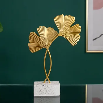 

Ginkgo leaf model decoration home cabinet decoration golden ginkgo leaf TV cabinet decorations home miniature decorations