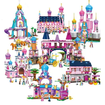 

Princess Castle Garden Building Blocks Assembled Enlightenment Freinds Bricks Christmas Gift Girl Toys WJ109