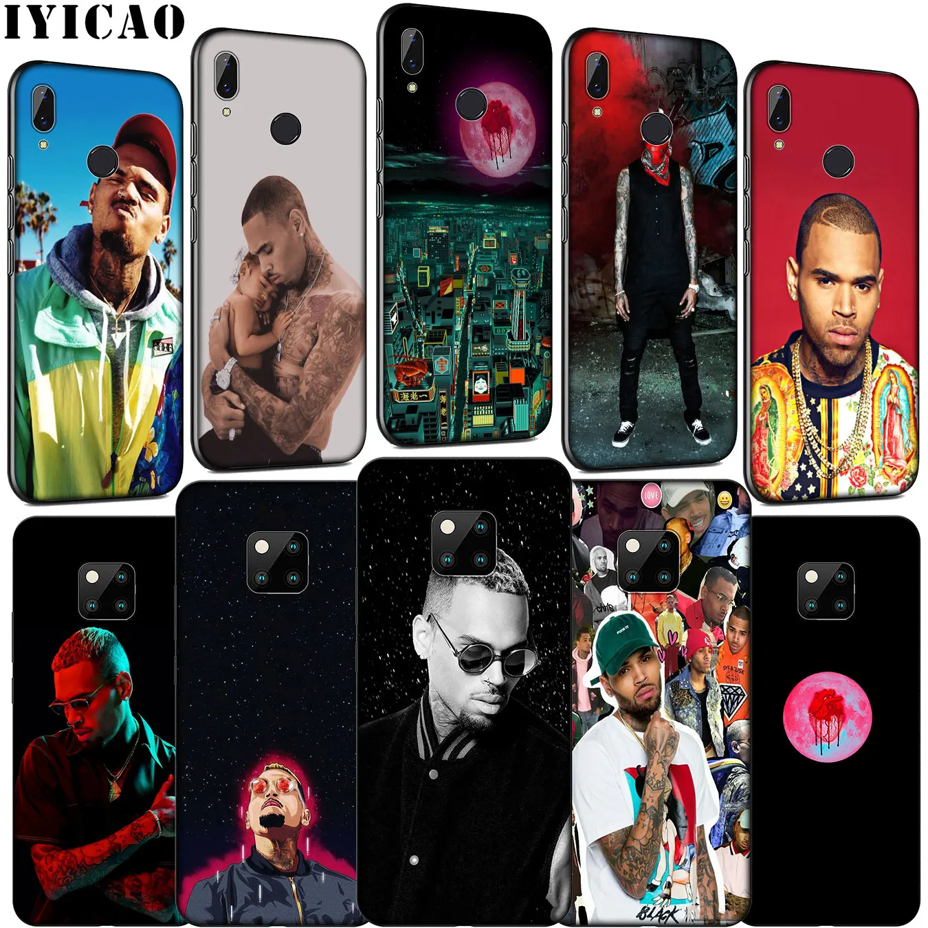 IYICAO pop Chris коричневый мягкий силиконовый чехол для телефона Huawei Mate 30 20 10 Pro черный