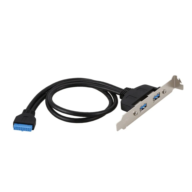 Полностью черный 2 Порты и разъёмы USB 3,0 20 контактный разъем board header адаптер для задней панели