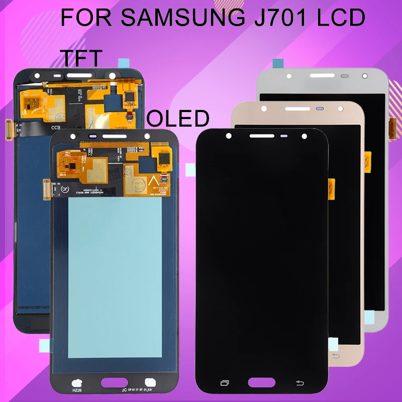 

OLED Catteny J7 Nxt Core Lcd For Samsung Galaxy J701 Lcd Display Touch Screen Digitizer Assembly J701F J7 Neo Screen