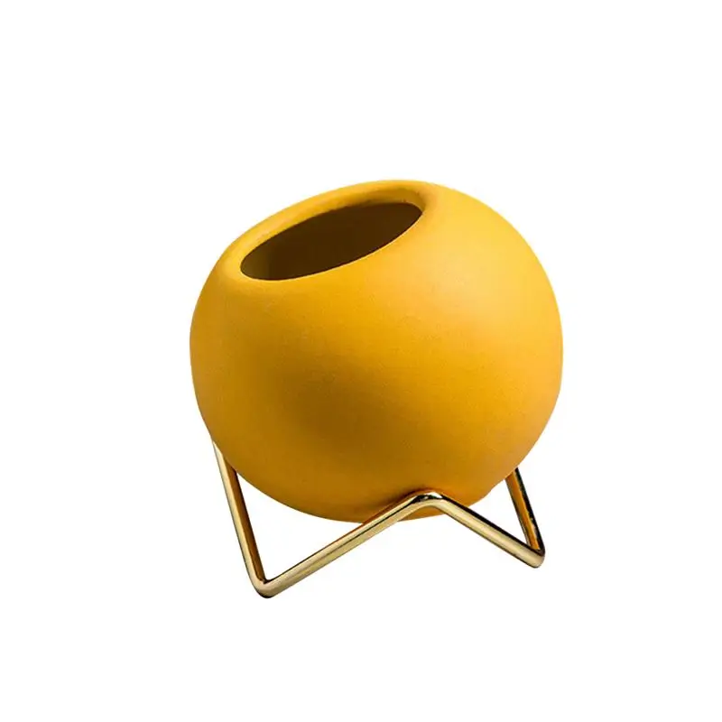 Yellow 1 шт. цветочный горшок стильный модный Креативный цветочный горшок орнамент горшечный горшок для растений в скандинавском стиле горшок для растений для дома гостиной - Цвет: Yellow