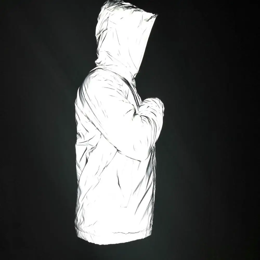 Very best  Winter Thicken 3M Reflective Light Men Jacket Women Plus Velvet Jackets Hip Hop Streetwear Skateboa