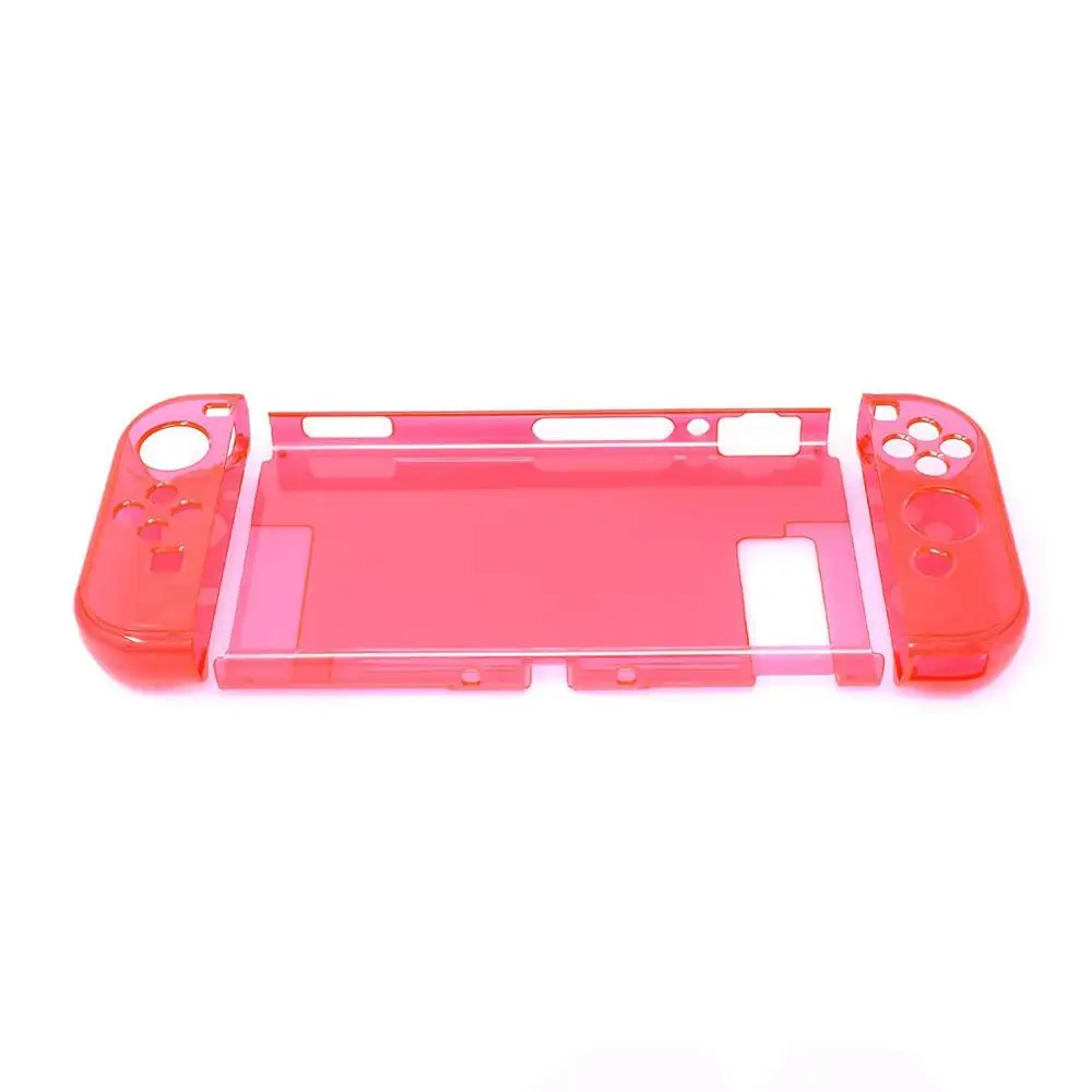 Прозрачный защитный чехол для nintendo Switch, чехол, чехол для nyd Switch, Ультратонкий Прозрачный чехол для ПК, сумка - Цвет: transparent red