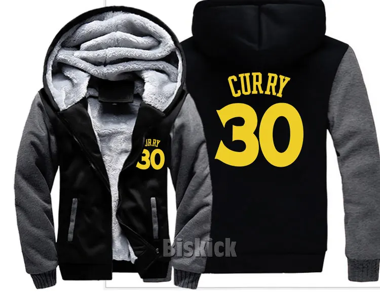 Модная мужская теплая Толстая куртка для мужчин Stephen Curry 30 dunk на молнии бархатная флисовая толстовка с капюшоном