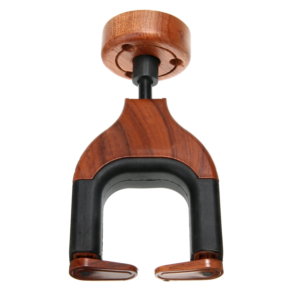 Practical Guitar Wall Mount Auto Lock Guitar Wall Hanger Hard Wood Base in Guitar Shape Guitar Hooks