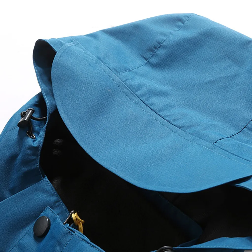 Мужская мода водонепроницаемая толстовка с капюшоном шляпа съемная повседневная куртка дышащая Спортивная уличная ветровка пальто