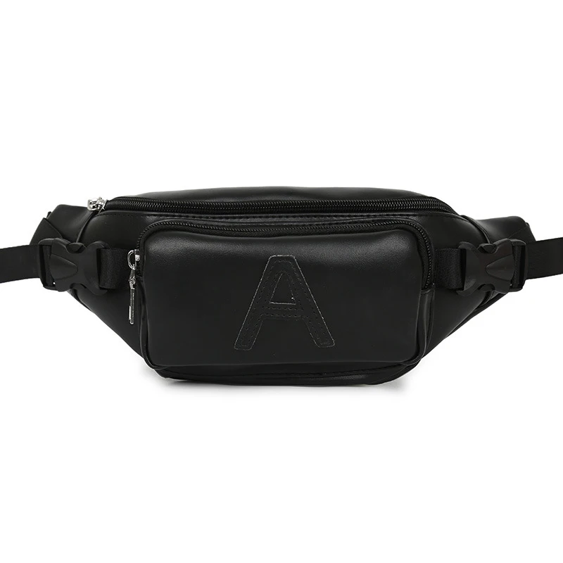 black Waist pack Женская поясная сумка, модная Водонепроницаемая нагрудная сумка высокого качества, поясная сумка с надписью, Женская поясная сумка из искусственной кожи, сумка-мессенджер - Цвет: black Waist pack