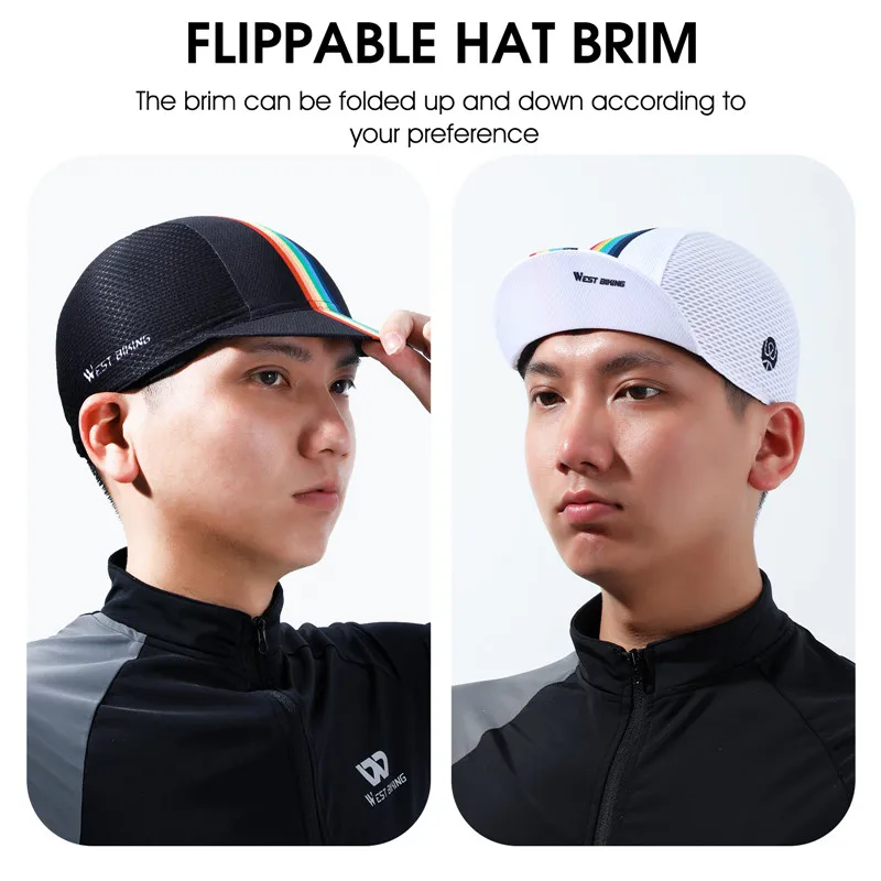 WEST BIKING Bike Caps Breathable Summer Sport Hat Anti-UV Cycling Helmet Liner Riding MTB Bicycle Bandana Motorcycle Headwear 2