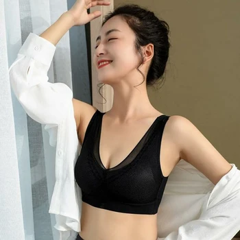 

Wireless Contour Bra Lace Breathable Underwear Seamless for Sports Yoga Running XRQ88