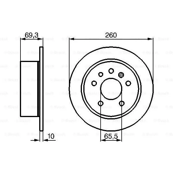 Диск тормозной задн OPEL: VECTRA A(86_ BOSCH 0986478430