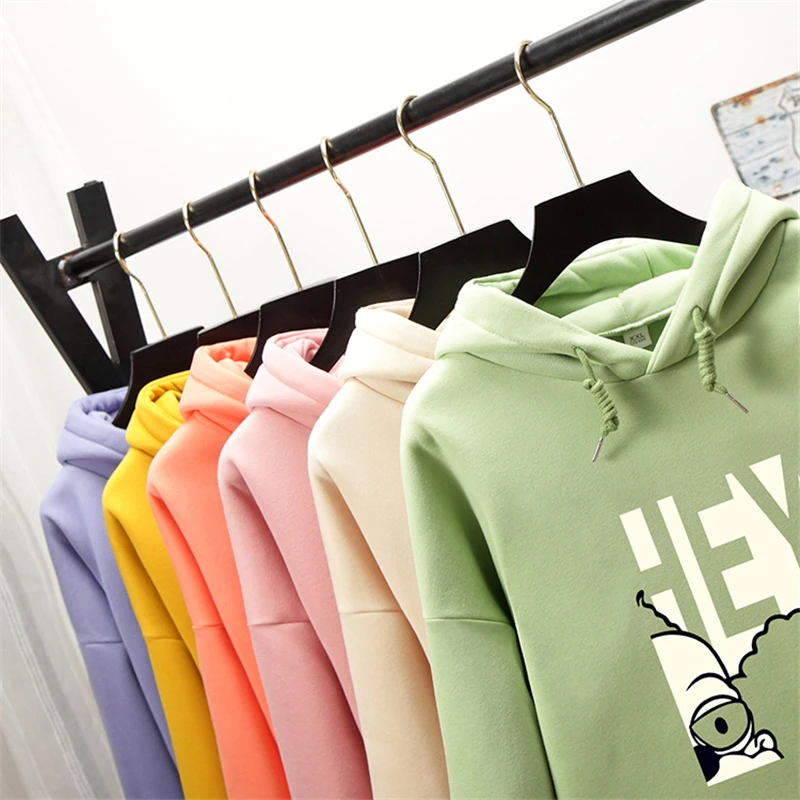 Hirsionsan Kawaii Harajuku Забавный мультфильм толстовки для женщин утепленная толстовка милый корейский Осень Зима повседневные с капюшоном женские топы