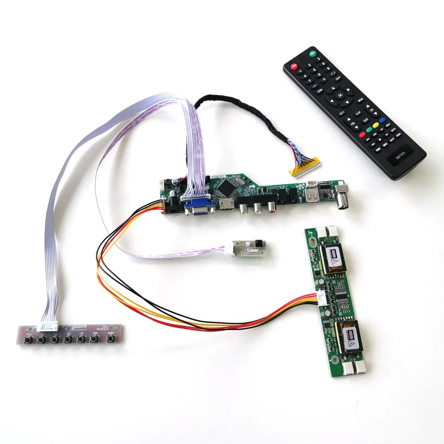 Для LTM170EX-L01/L02 ЖК-дисплей Панель VGA HDMI AV USB 4CCFL 30Pin LVDS пульт дистанционного управления+ инвертор+ клавиатура T. V56 плата контроллера DIY kit