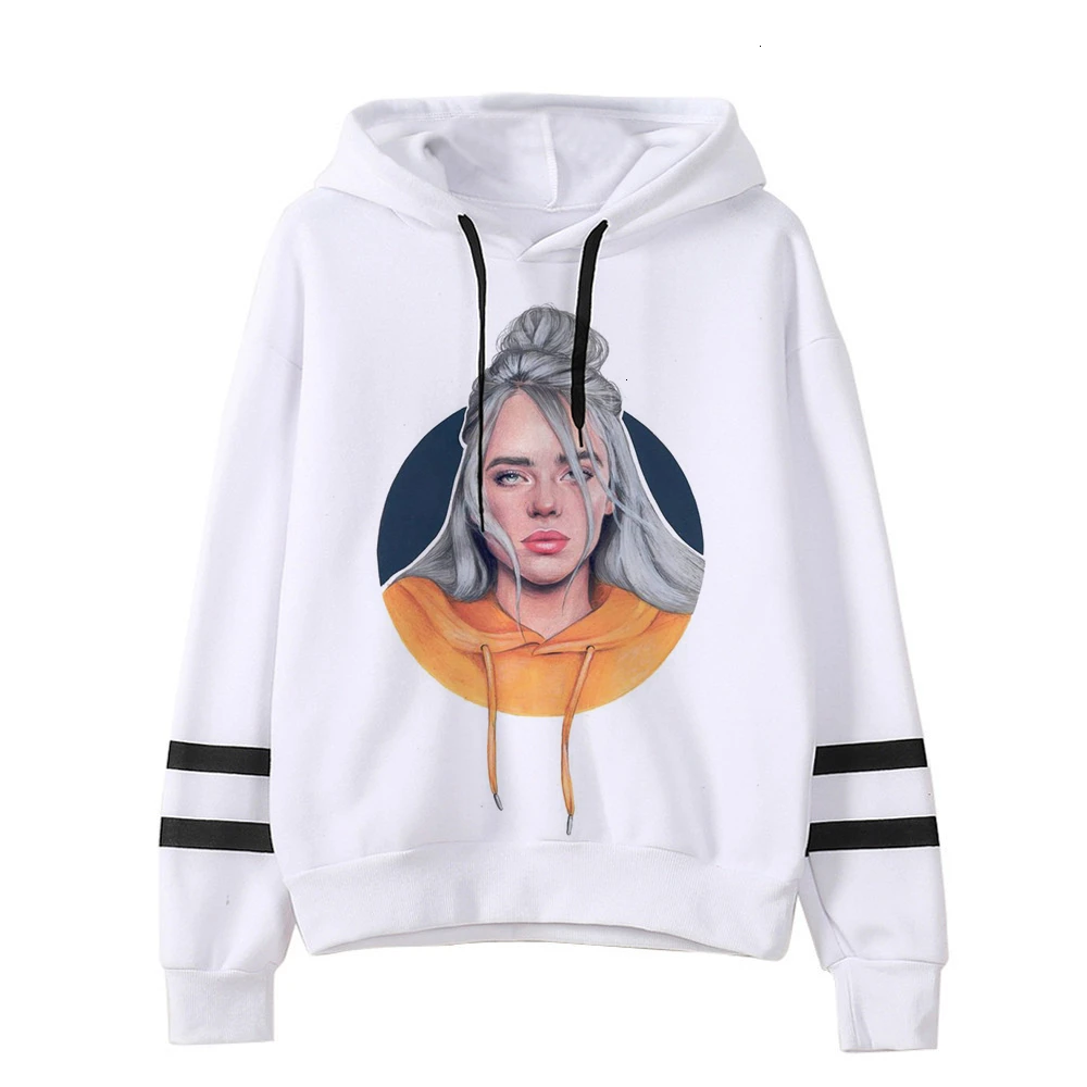 

Billie Eilish Bad Guy Harajuku Hoodies Women Ullzang Hip Hop Funny Cartoon Sweatshirt 90s Aesthetic Warm Streetwear Hoody Female