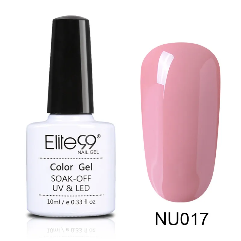 NU017 Elite99 10 мл Платиновые Блестки УФ Гель-лак замочить от УФ светодиодный Гель-лак для ногтей Полупостоянный грунт для ногтей Gellak - Цвет: NU017