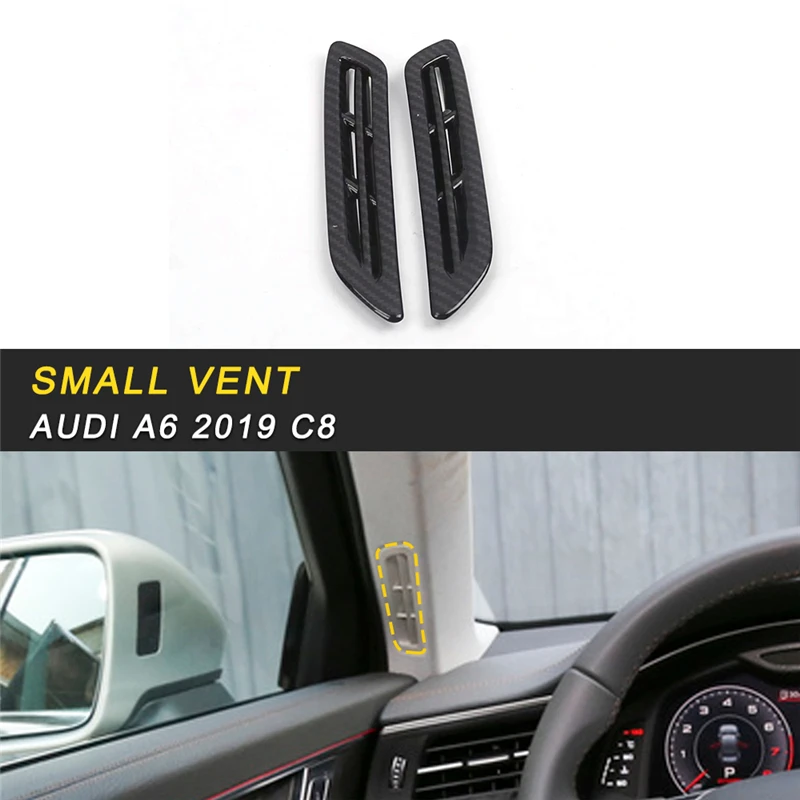 

Car Styling Front Column A/C Air Outlet Vent Panel Cover Trim Frame Sticker Interior Accessories For Audi A6 C8 2019