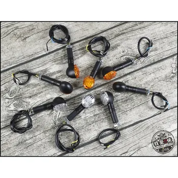 

top quality yellow white retro moto turn signal light for harley indicator cafe racer motorbike flashers motorcycle flashing