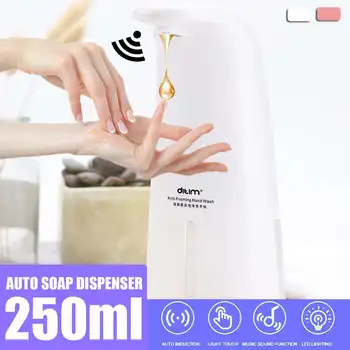 

250ml Auto Induction Soap Dispenser IPX4 IR Body Sensing Intelligent Container With Led Light soap dispenser kitchen bathroom
