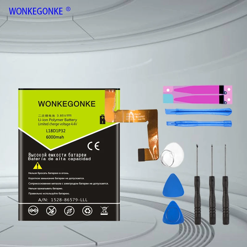 WONKEGONKE 6000mah L18D1P32 Сменный аккумулятор для LENOVO Аккумулятор 2 заказа | Мобильные