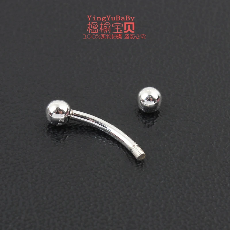 925 sterling silver Eyebrow nails 16G 1.2mm unisex classic body piercing jewelry ONE PIECE nose piercings,moissanite belly button piercing,metal nipple jewelry