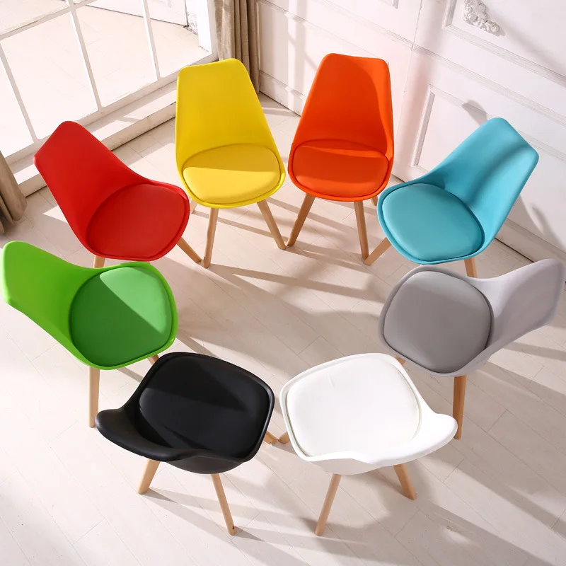 

Wholesale Creative Hotel Restaurant Banquet Office Conference to Discuss Backrest Computer Solid Wood Eames Leisure Chair