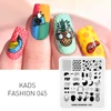 KADS 7*8cm Stamping Plate Fruit & Lips cartoon Pattern Stencil For Polish Nail Stamping Template Nail Decoration Tool 1
