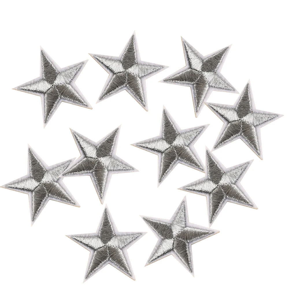 10 Star Pentacle Embroidery Sew Iron On Badge Patch Clothes Applique Bag Fabric 
